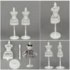 Girls Gift Dollhouse Accessories White Display Rack Doll Mannequin Holders Model Holder Stand