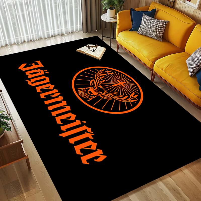 Jgermeister Logo Living Room Nonslip Area Rug Soft Carpet For Bedroom Game Playroom Sofa Office Home Decor Doormat Christmas Gift C9302669