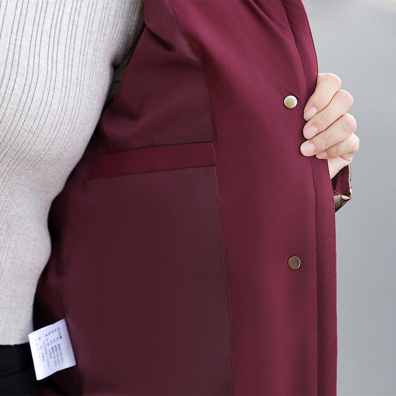 Женский пуховик Национальный ветер Вышивка Новый Среднего и пожилого возраста Свободный Зимняя одежда Джокер Капюшон Пальто из пуха белой утки