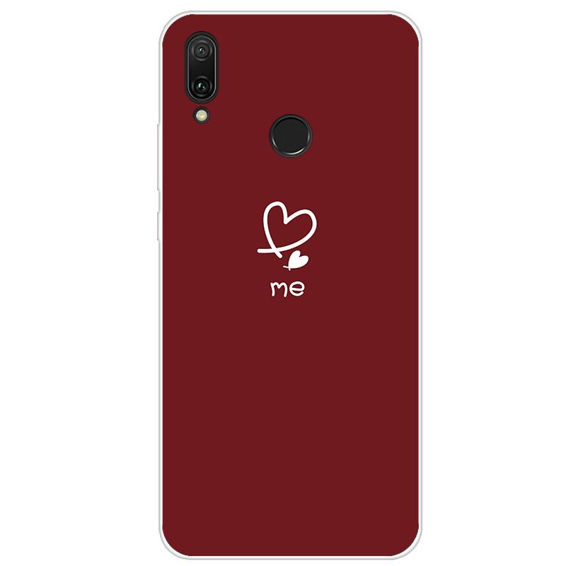 Милый мягкий бампер с рисунком для Huawei Y6 Y7 Y9 Y5 2019, тонкий прозрачный силиконовый чехол для телефона Huawei Y 9 7 6 5, чехол