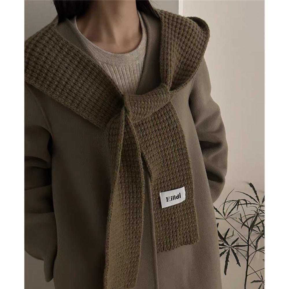 Вязаные шапки с капюшоном, уличный шарф с капюшоном, зимние балаклавы, утолщенные осенне-зимние защитники шеи, головные уборы, однотонные вязаные шапки-бини