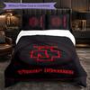 Rammstein Customized Name Text Bedding Set, 1 Duvet Cover & 2 Pillowcases Personalized Bedroom Gift