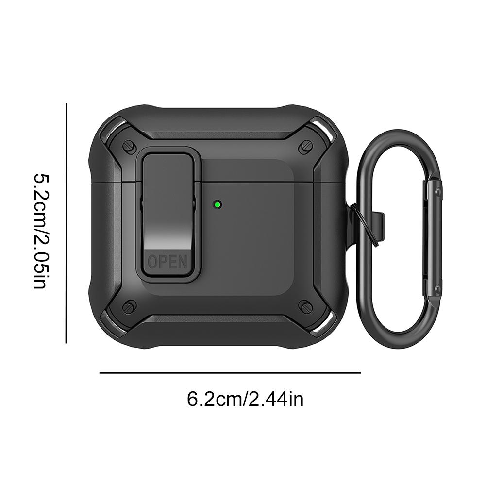 Чехол-замок для AirPods 4 Защитный чехол с карабином Защитная накладка для всего корпуса с надежным зажимом-замком для AirPods 4-го поколения 2025
