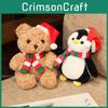 Toy Christmas Plush Polar Bear Penguin Doll Santa Claus Stuffed Animal Decor