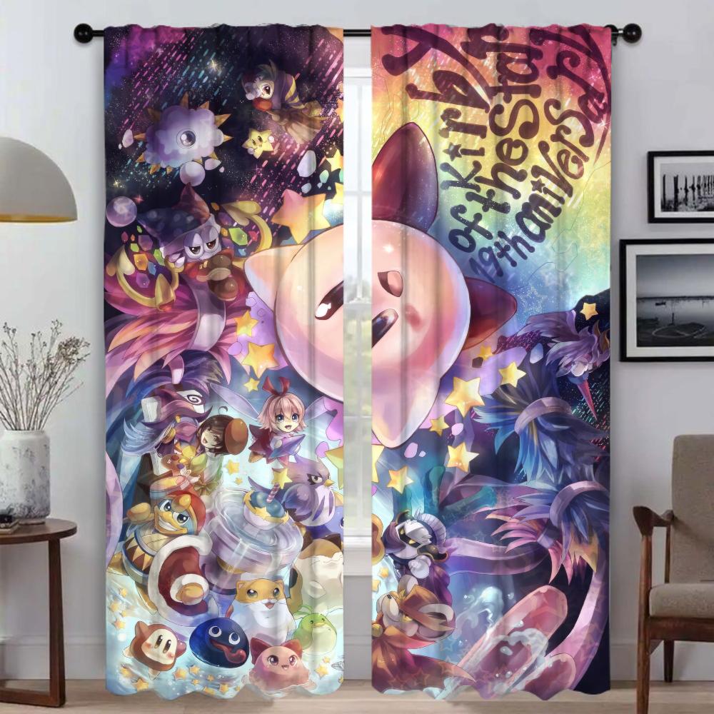 Tulle for Bedroom K-KirbyS Curtains Child Room Partition Blackout Curtain Modern Living Room Curtains 2 Pieces Shades Kitchen