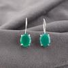 Серьги из зеленого оникса 925 пробы из цельного стерлингового серебра, Ювелирные изделия с драгоценными камнями ручной работы, Подарки для жены Новые серьги