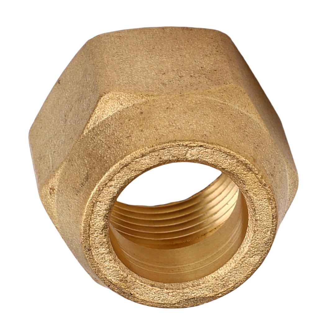 10Pcs Flare Tube Fitting Brass 3 8in Nut Air Conditioning Copper Pipe Tube Extension Butt