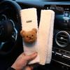 Car Seat Belt Shoulder Protector Car Interior Seat Belt Protector Plush Cute Cartoon  Car Accessories Interior Little Bear Doll