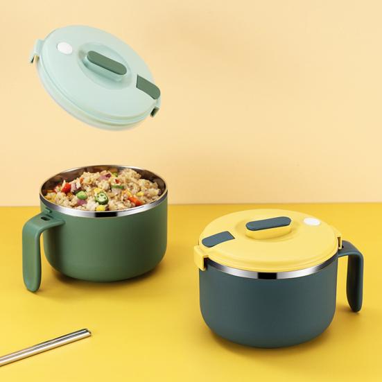 Миска для лапши 900 мл/1200 мл, легко хранить, большая емкость, антикоррозийная миска из нержавеющей стали 304, миска для смешивания лапши