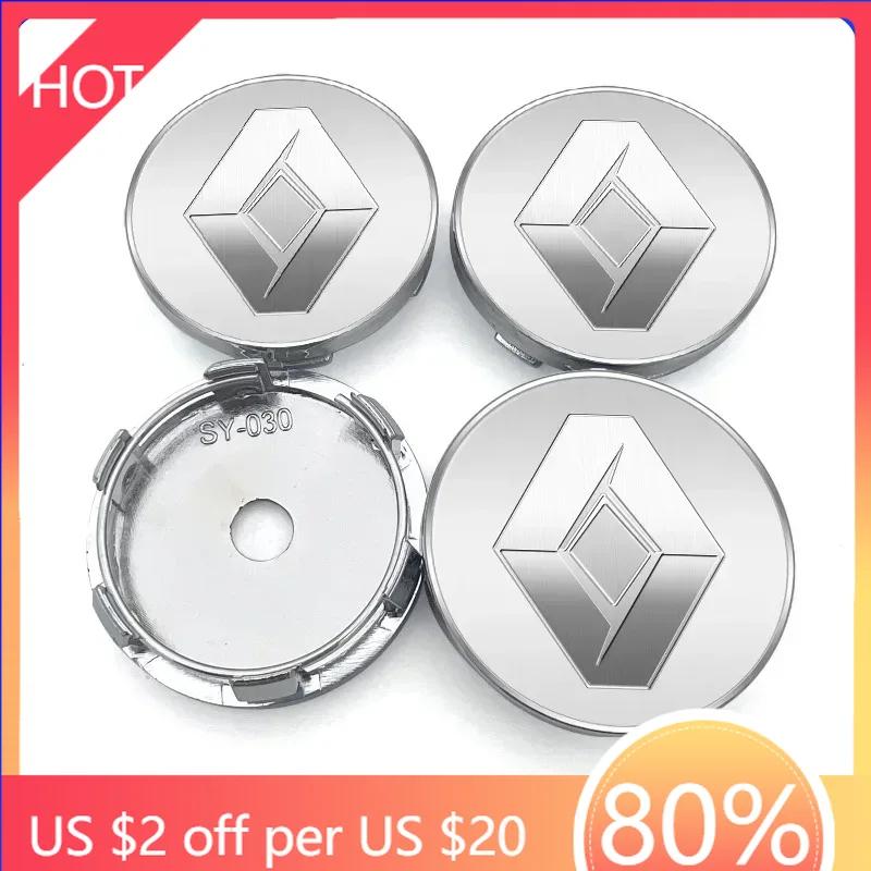 For Renault 2026 New Hub Caps 4Pcs 60mm For Renault Clio Laguna 2 Megane 2 3 Duster Logan Captur Car Wheel Center Hub Cap Tire R
