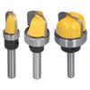 Round Nose Bit Core Box Bowl Tray Template Dish Carving Router Cutter with Bearing 1 4in Shank1‑1 8in 3 4in 1 2in