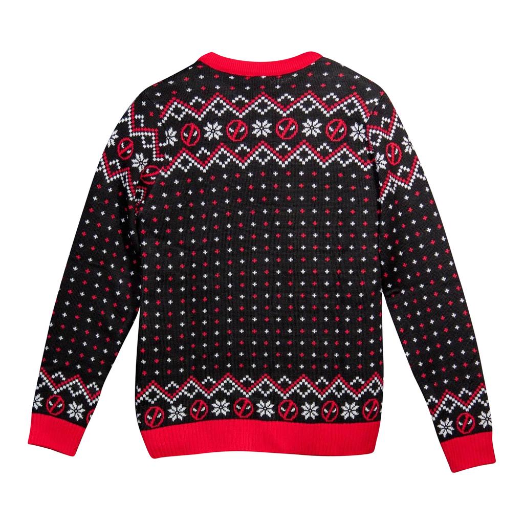 Deadpool Unisex Adult Spray Knitted Christmas Jumper