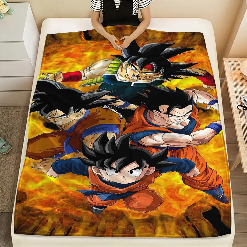 1PC Dragon Ball Super Patterned Flannel Blanket Suitable For All Seasons For Home Decor Warmth And Comfort Gifts Holiday Present
