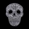 6 Pieces DIY Skull Rhinestone Patch Appliques Iron On Bags Clothes Sewing