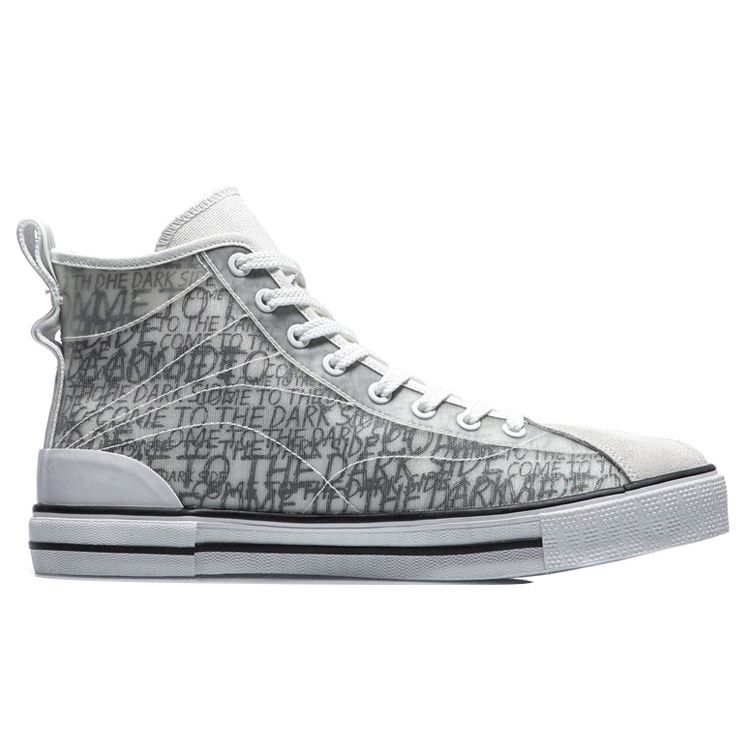 Li Ning Star Wars X Durable Breathable High-Top Sneakers Men Sneakers Gray White AGCR181-1