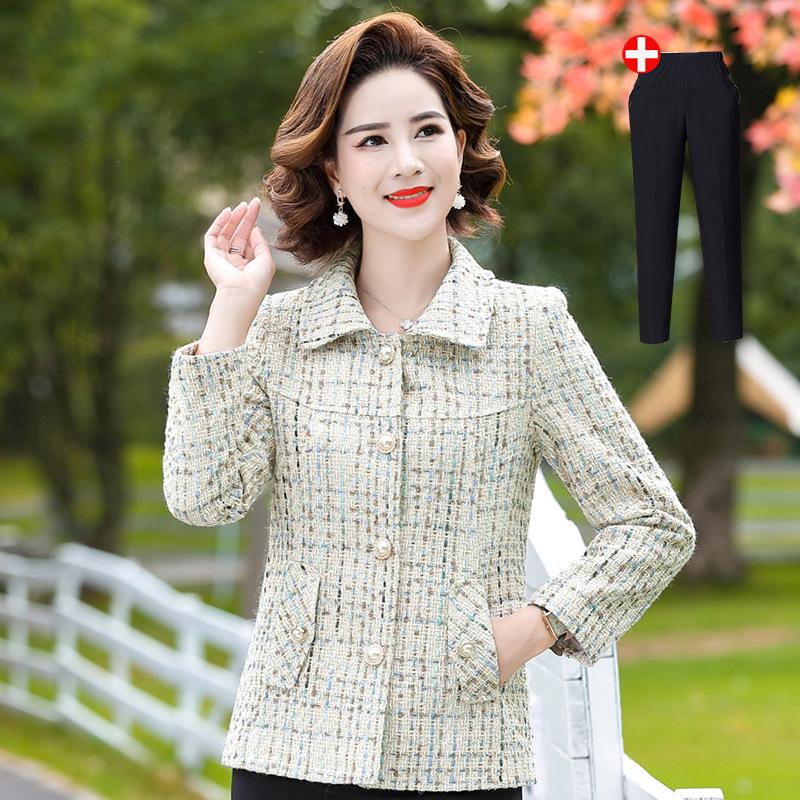 Модная короткая куртка мамы 2024: Весенне-осенний стиль для женщин среднего и пожилого возраста