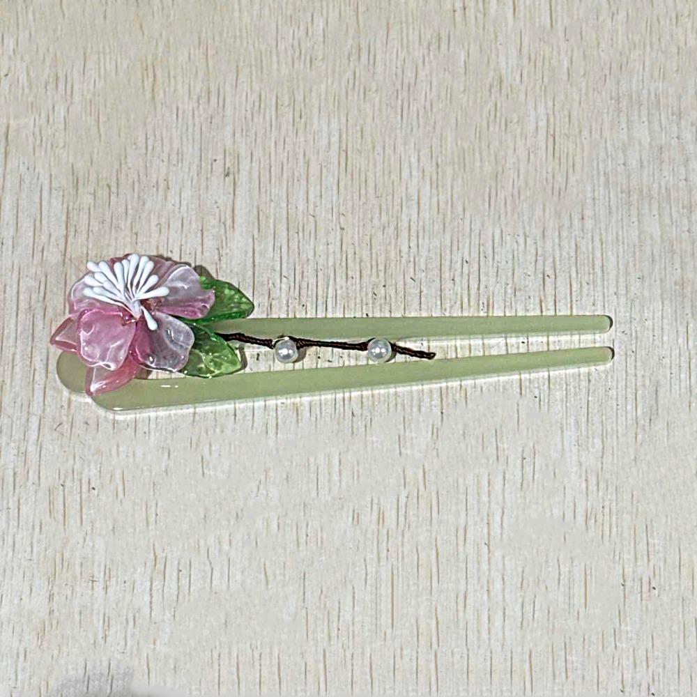 Flower U Shape Hairpin Hair Sticks for Buns Hanfu Headwear Hairstyle Design Tool