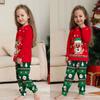 Рождественские семейные комплекты в тон Мягкая домашняя одежда для взрослых и детей Новые топ+брюки Зима