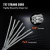 T316 Stainless Steel Cable 1/8" 7x7 Steel Wire Rope Cable 500FT Cable Railing Transport Wire Rope Cable for Railing Decking DIY Balustrade