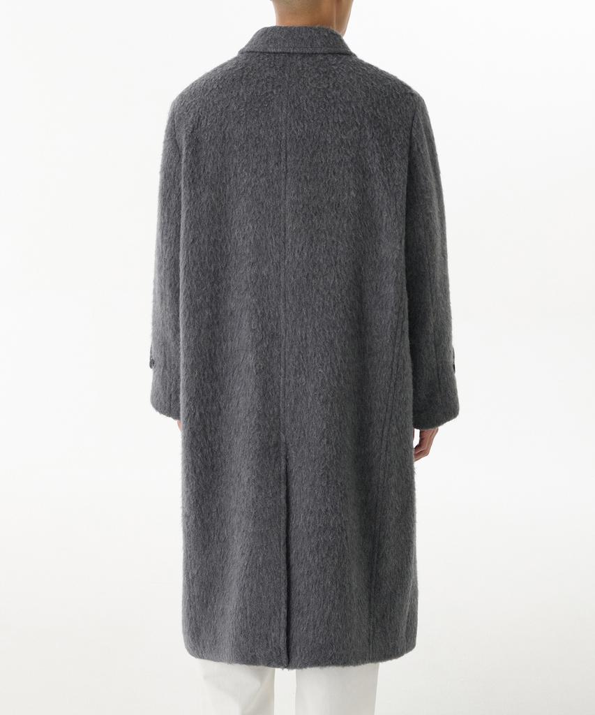 Musinsa Standard Hairy Alpaca Blend Oversized Balmacaan Coat [Grey]