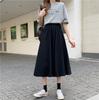 Женская белая длинная юбка Модные карманы Плиссированные юбки до колена Осень 2024 Новые Повседневные Элегантные С высокой талией А-силуэта Женские юбки
