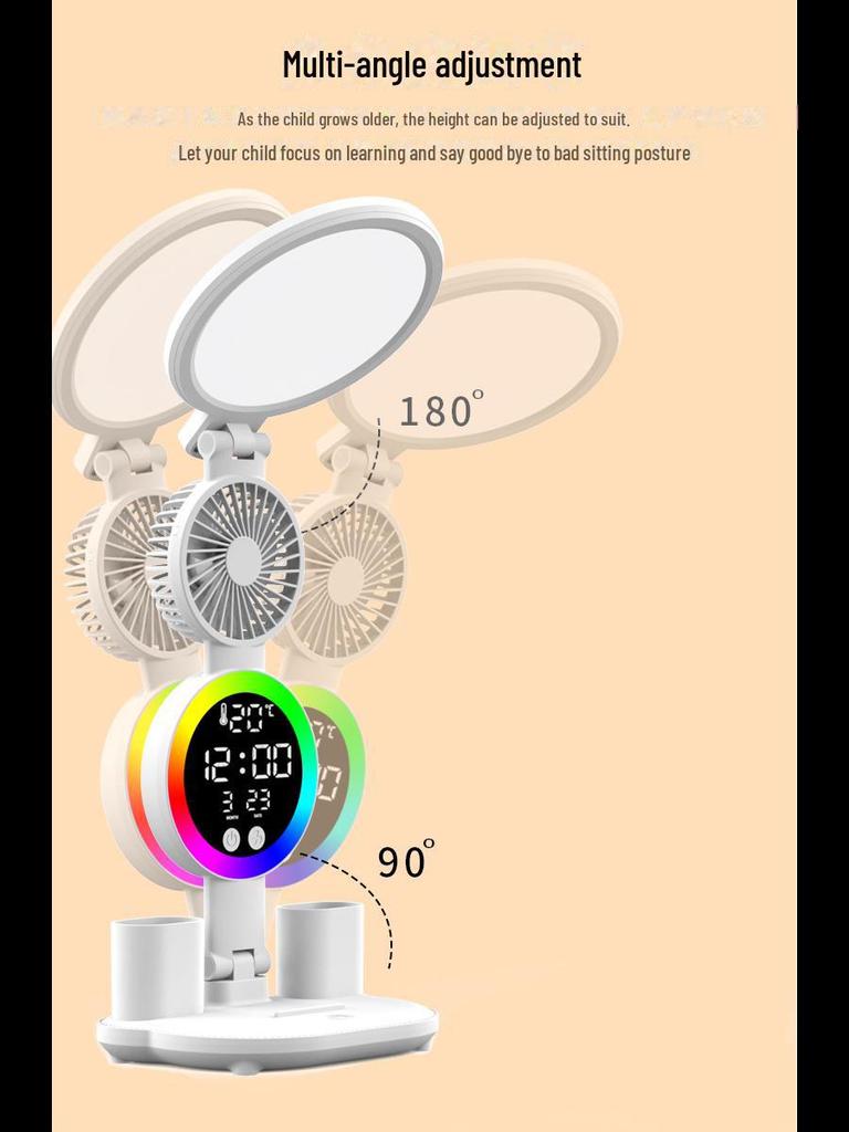 LED Dual-Purpose Study Desk Lamp: Eye Protection for Homework, Reading, Dormitory, or Bedside Use