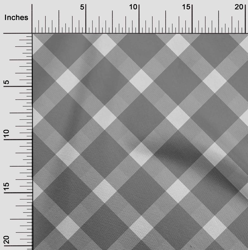 oneOone Хлопчатобумажная гибкая серая ткань для шитья в клетку, напечатанные во дворе принадлежности для шитья одежды своими руками, 40 дюймов