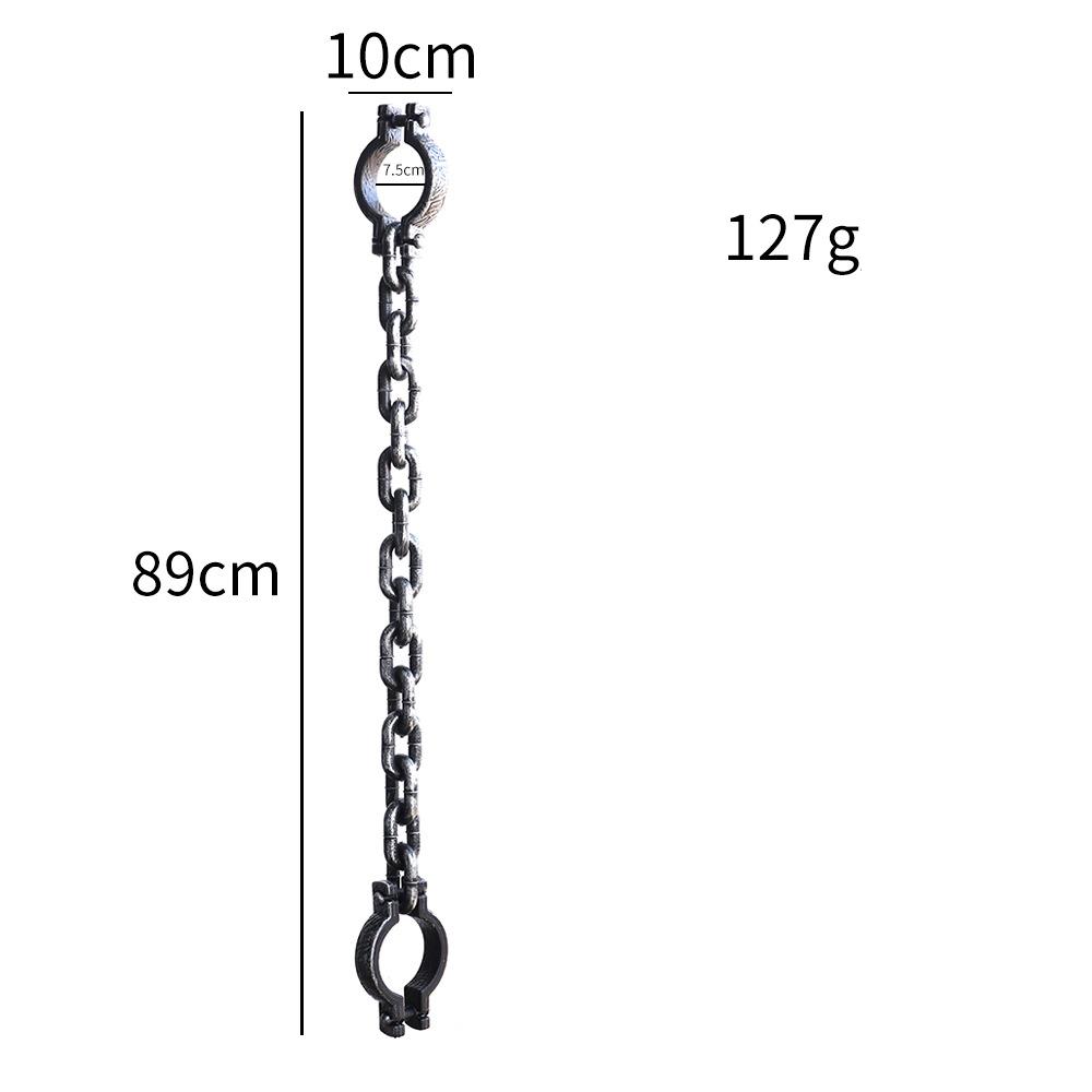 Plastic Prisoner Handcuffs - Realistic Wrist Shackles with Chains for Halloween Costumes Cosplay Props Gags & Practical Jokes