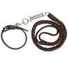 Dog Walking Leash with Collar Pet AntiLost Leash Collar Set for Large Medium Dogs(Black )