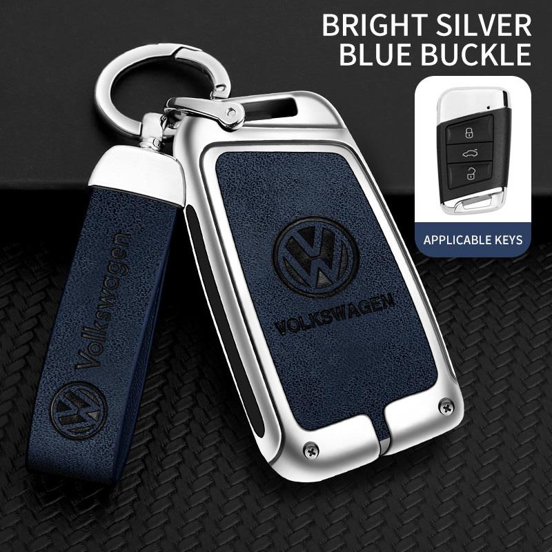 HAT1 High-quality Zinc alloy Leather Car Key Case Cover Shell Protector For VW Volkswagen Magotan Magotan GTE Passat B6 B7 B8 CC Arte