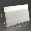 25Pcs 6*4cm Acrylic L Shape Table Sign Display Stand Name Price Card Holder For Retail Buffet Clear Price Card Tag Label Stand