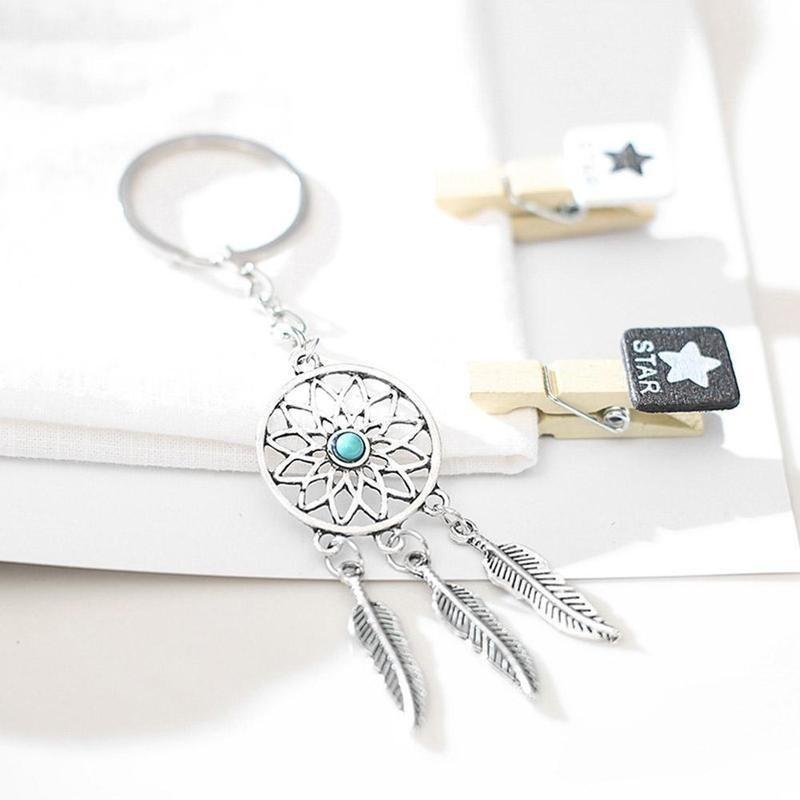 Key Ring Key Chain Feather Tassels Dreamcatcher Charm Pendant Keyring Keychain