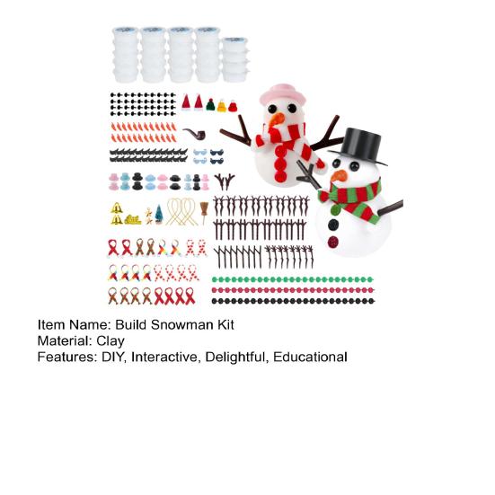 Набор для лепки снеговика из самозатвердевающей глины, рождественские поделки для детей 4-12 лет, забавный набор для лепки снеговика своими руками для украшения праздничной вечеринки