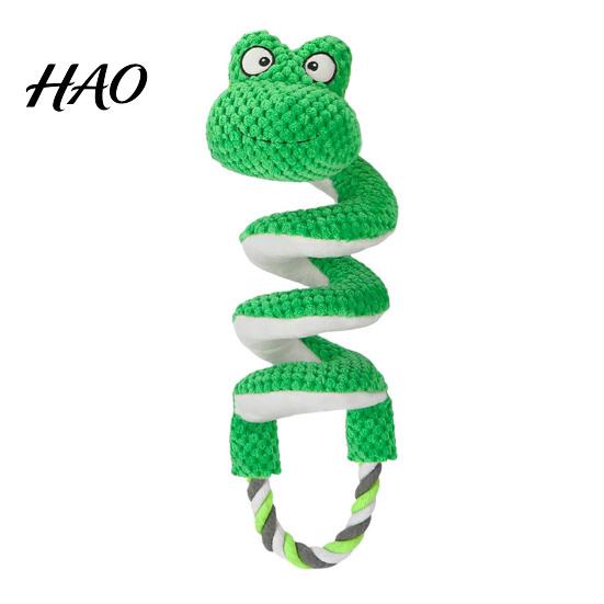 Interactive Squeaky Toys for Pets Dog Toy with Pull Rope, Plush Tug of War Toy, Indoor Fetch Games Dogs Spiral Animal Small Medium Large Biting Teeth
