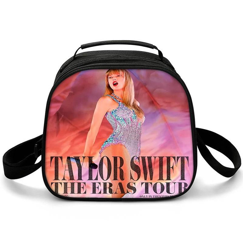 Round Insulated Lunch Bag Kids Office Workers - Cute Cartoon Design Leakproof Reusable Ice Pack Compatible 20L Capacity