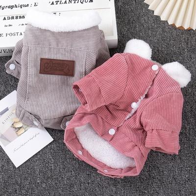 Одежда для домашних животных Куртка для собак Флисовая подкладка Очень теплое пальто Куртка для кошек Джинсовая куртка для собак Пальто для собак Пуховое зимнее утолщение Вельветовая одежда Тедди