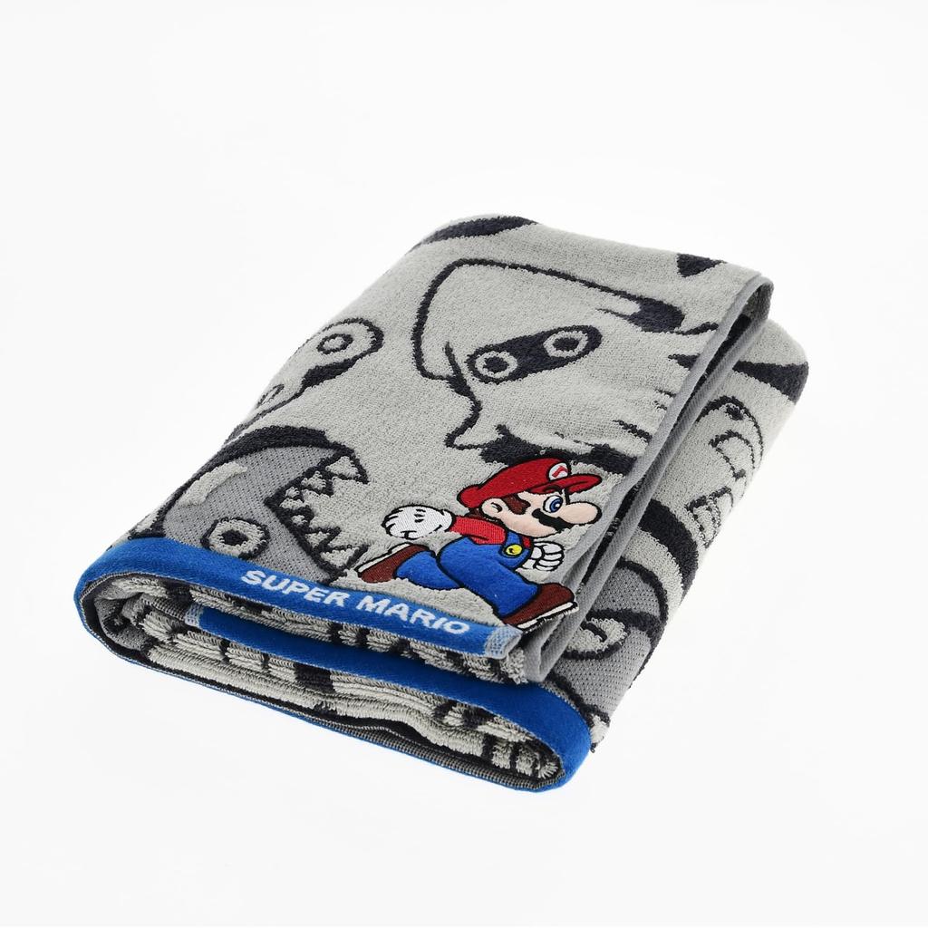 Marushin Bath Nintendo Mario Adventure Organic Antibacterial and 4485016800 Towel, World, Cotton, Deodorizing,