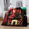Horror Movie Character Cartoon Blanket Jason Friday Blanket Halloween Flannel Blanket for Bedroom Livingroom Sofa Halloween Gift