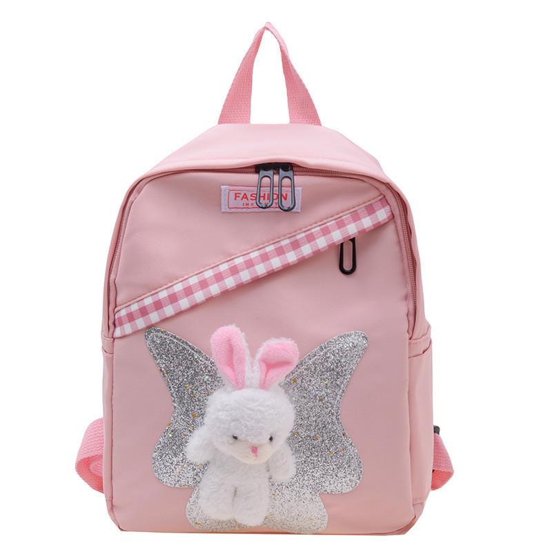Charming Nylon Bunny Toddler Backpack Playful Animal Pattern For Boys And Girls