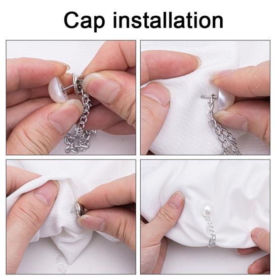 2 шт. магнитные зажимы для одежды с цепочкой многофункциональные металлические магнитные булавки для одежды мужчины женщины шарф рубашка рукав брюки зажим для пуговиц аксессуары