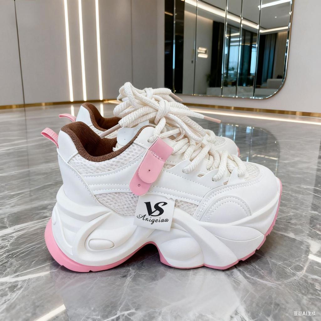 Папины кроссовки женские осень новые маффины толстая подошва маленький человек внутренняя высота увеличение женщина