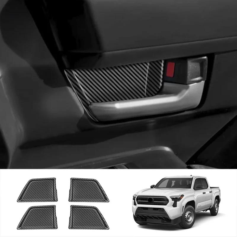 АБС-пластик с карбоновым покрытием Для Toyota Tacoma 2024-2025 Панель центральной консоли Панель приборов Ручка двери Ручка рулевого колеса Аксессуары для интерьера