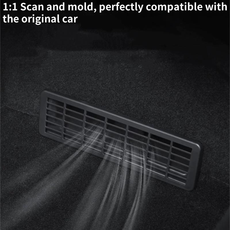For Tesla Model Y Juniper Launch 2025 Under Seat Air Vent Cover ABS Backseat Protective Cover Vent Mesh Filter Accessories 2Pcs