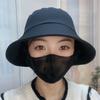 Summer sun hat bucket hat mask integrated hat summer UV protection sun hat outdoor sun protection face hat