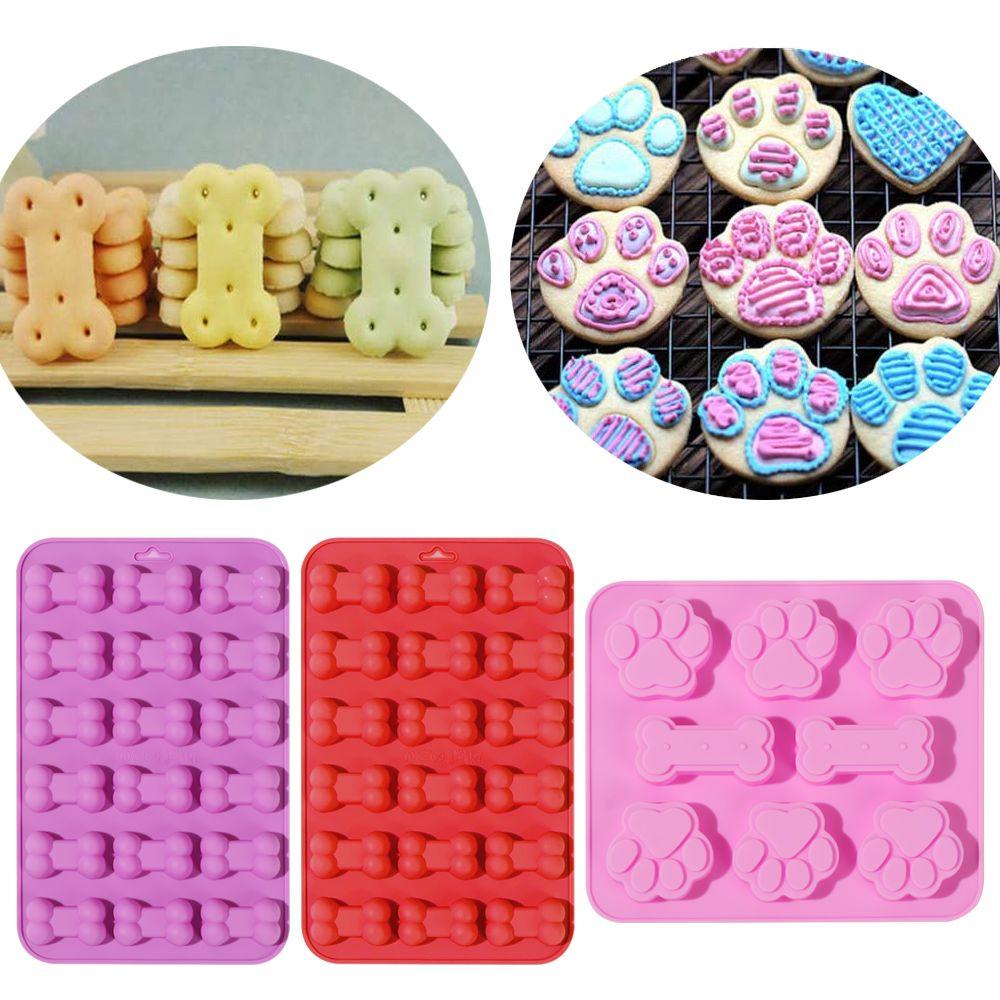 Dog Paw Handmade Candy Cookies Silicone Molds Chocolate Baking Mould Cake Making Ice Cube Tray