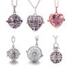 Mexico Chime Music Angel Ball Caller Locket Pendant Crystal Pregnancy Necklace Aromatherapy Essential Oil Diffuser