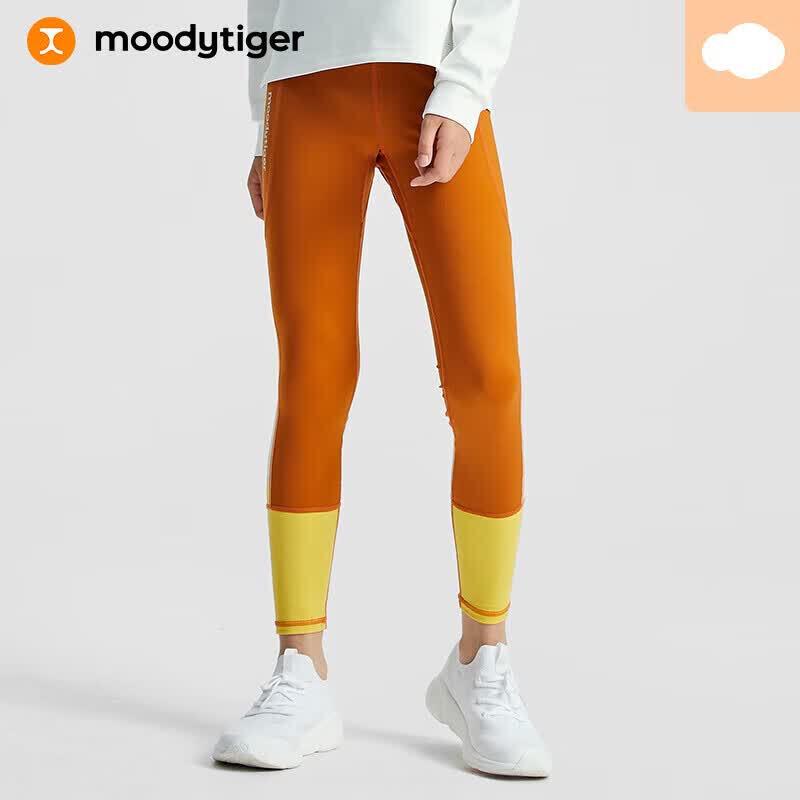 Moodytiger Girls' Soft Patchwork Sports Yoga Leggings