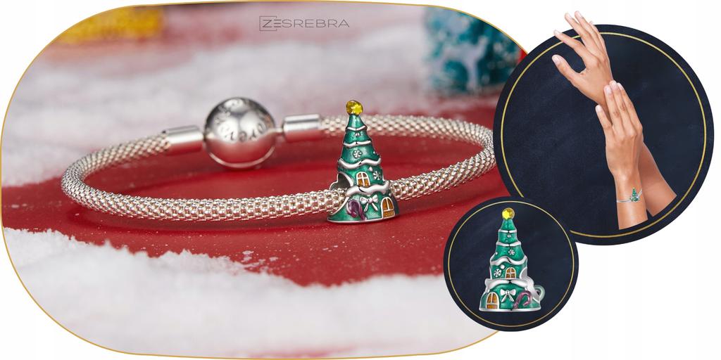 Christmas Tree Charms 925 Gifts Holiday Pendant Gift For A Present