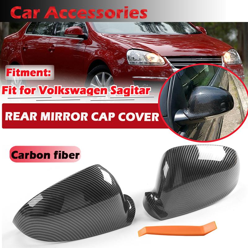 Rhyming Car Side Mirror Cover Rearview Mirror Caps Fit For VW Volkswagen Passat B6 R36 Golf 5 Jetta MK5 Car