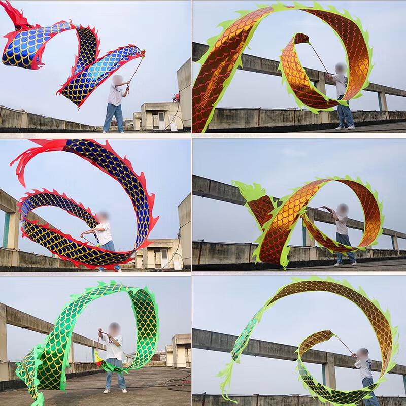 Jianwupo Double-Sided Hot-Stamped Dragon Dance Streamer